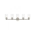 Livex Lighting 18085-91 Whittier 5-Lights 300W Brushed Nickel Bath Vanity Light