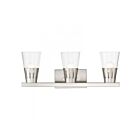 Livex Lighting 18173-91 Brynhurst 3-Lights 180W Brushed Nickel Bath Vanity Light
