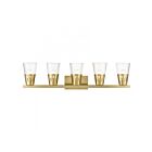 Livex Lighting 18175-08 Brynhurst 5-Lights 300W Natural Brass Bath Vanity Light