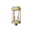 Livex Lighting 2017-01 2-Lights 120W Antique Brass Outdoor Post Top Lantern