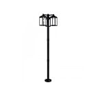Livex Lighting 20597-04 3-Lights 180W Black and Brushed Nickel Outdoor Post Light