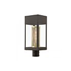 Livex Lighting 20763-07 1-Light 100W Bronze and Soft Gold Outdoor Post Top Lantern