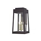 Livex Lighting 20861-07 4-Lights 240W Bronze and Antique Brass Outdoor Wall Lantern