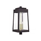 Livex Lighting 20862-07 4-Lights 240W Bronze and Antique Brass Outdoor Post Top Lantern