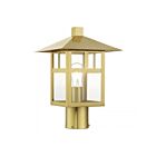 Livex Lighting 21325-32 1-Light 100W Satin Gold Outdoor Post Top Lantern
