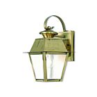 Livex Lighting 2162-01 1-Light 100W Antique Brass Outdoor Wall Lantern
