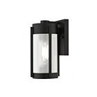 Livex Lighting 22380-04 1-Light 60W Black and Brushed Nickel Outdoor Wall Lantern