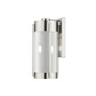 Livex Lighting 22382-91 2-Lights 120W Brushed Nickel Outdoor Wall Lantern