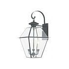 Livex Lighting 2381-61 3-Lights 180W Charcoal Outdoor Wall Lantern