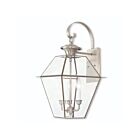 Livex Lighting 2381-91 3-Lights 180W Brushed Nickel Outdoor Wall Lantern