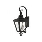 Livex Lighting 27372-04 2-Lights 120W Black and Brushed Nickel Outdoor Wall Lantern