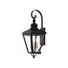 Livex Lighting 27373-04 3-Lights 180W Black and Brushed Nickel Outdoor Wall Lantern