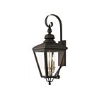 Livex Lighting 27373-07 3-Lights 180W Bronze and Antique Brass Outdoor Wall Lantern