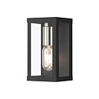 Livex Lighting 28031-04 1-Light 60W Black and Brushed Nickel Outdoor Wall Lantern