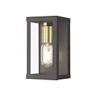Livex Lighting 28031-07 1-Light 60W Bronze and Antique Gold Outdoor Wall Lantern