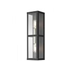 Livex Lighting 28033-04 2-Lights 120W Black and Brushed Nickel Outdoor Wall Lantern