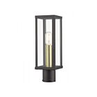 Livex Lighting 28034-07 1-Light 60W Bronze and Antique Gold Outdoor Post Top Lantern