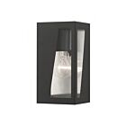 Livex Lighting 28931-04 1-Light 60W Black and Brushed Nickel Stainless Outdoor Wall Lantern