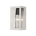 Livex Lighting 28931-91 1-Light 60W Brushed Nickel and Black Outdoor Wall Lantern