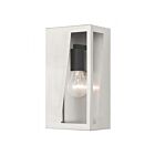 Livex Lighting 28932-91 1-Light 60W Brushed Nickel and Black Outdoor Wall Lantern