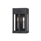 Livex Lighting 28962-04 2-Lights 120W Black and Brushed Nickel Outdoor Wall Lantern