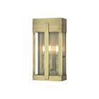 Livex Lighting 28963-01 3-Lights 180W Antique Brass Outdoor Wall Lantern