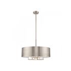 Livex Lighting 40020-91 Madison 6-Lights 550W Brushed Nickel Pendant