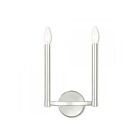Livex Lighting Alpine 40242-35 120W 2-Lights Polished Nickel Wall Sconce