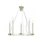 Livex Lighting 40245-35 Alpine 6-Lights 350W Polished Nickel Chandelier