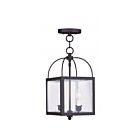 Livex Lighting 4041-04 Milford 2-Lights 120W Black Convertible Semi-Flush Mount or Pendant