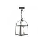 Livex Lighting 4041-76 Milford 2-Lights 120W Scandinavian Gray with Brushed Nickel Cluster Convertible Semi Flush Mount or Pendant