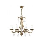 Livex Lighting 40878-91 Daphne 8-Lights 480W Brushed Nickel Chandelier