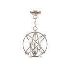 Livex Lighting 40903-35 Aria 3-Lights 180W Polished Nickel Convertible Semi Flush Mount or Chandelier
