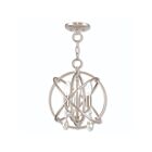 Livex Lighting 40903-91 Aria 3-Lights 180W Brushed Nickel Convertible Semi Flush Mount or Chandelier