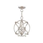 Livex Lighting 40903-91 Aria 3-Lights 180W Brushed Nickel Convertible Semi Flush Mount or Chandelier