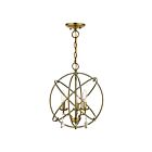 Livex Lighting 40904-01 Aria 3-Lights 180W Antique Brass Convertible Semi Flush Mount or Chandelier