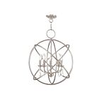 Livex Lighting 40905-91 Aria 5-Lights 300W Brushed Nickel Chandelier