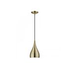 Livex Lighting 40981-01 1-Light 60W Antique Brass Pendant