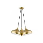Livex Lighting 41053-33 3-Lights 180W Soft Gold and Polished Brass Pendant