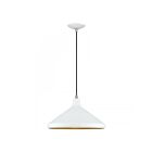 Livex Lighting 41179-03 1-Light 60W White and Brushed Nickel Pendant