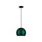 Livex Lighting 41181-97 Piedmont 1-Light 60W Shiny Hunter Green with Polished Chrome Accents Pendant