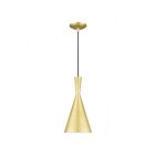 Livex Lighting 41185-33 Waldorf 1-Light 60W Soft Gold with Polished Brass Accents Pendant