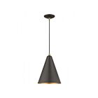 Livex Lighting 41492-07 Dulce 1-Light 60W Bronze with Antique Brass Accents Pendant