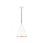 Livex Lighting 41492-69 Dulce 1-Light 60W Shiny White with Polished Chrome Accents Pendant