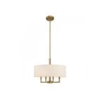 Livex Lighting 42604-01 Monroe 4-Lights 240W Antique Brass Pendant