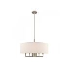 Livex Lighting 42605-91 Meridian 6-Lights 350W Brushed Nickel Pendant