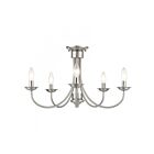 Livex Lighting Estate 42684-91 5-Lights 300W Brushed Nickel Semi Flush Mount
