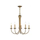 Livex Lighting 42685-91 Estate 5-Lights 300W Brushed Nickel Chandelier