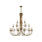 Livex Lighting 42688-91 Estate 21-Lights 840W Brushed Nickel Chandelier