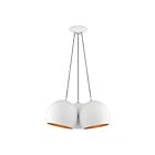 Livex Lighting 43393-03 Piedmont 3-Lights 180W White with Brushed Nickel Accents Pendant